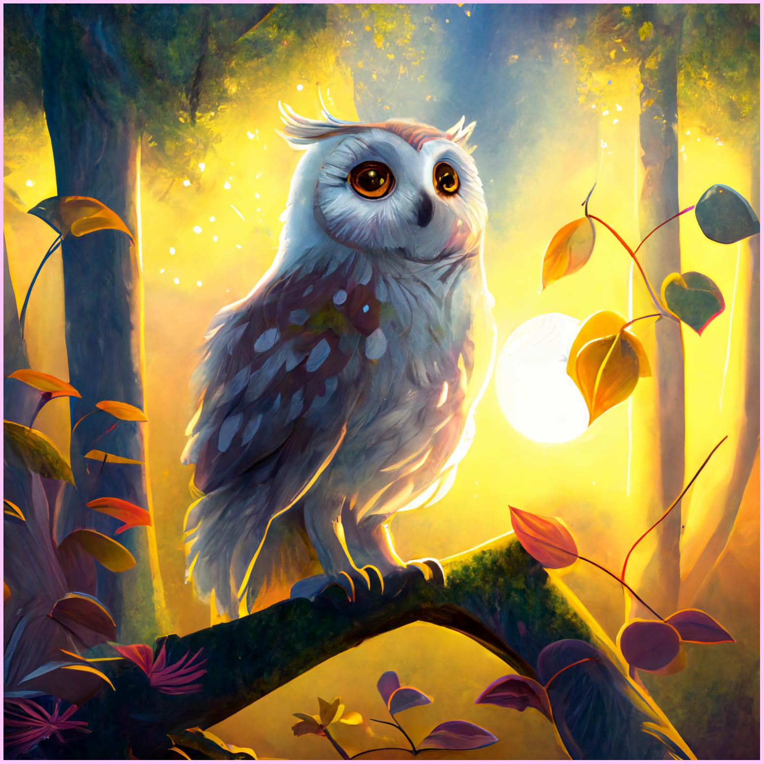 Mystical Owl in Forest