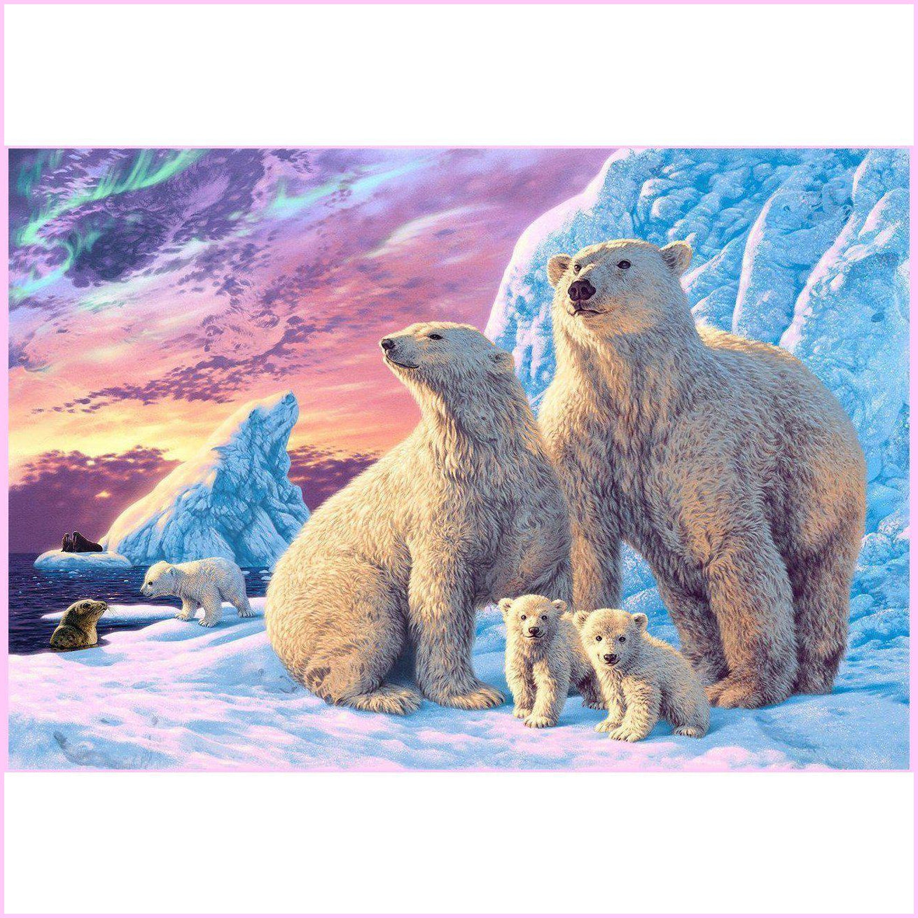 5D Colorful Bear, Full Canvas Diamond Painting Kits