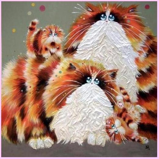 Floofy Surreal Cats Collection - Kitten Premium DIY Diamond Painting Kit -  Cat Collection – Heartful Diamonds