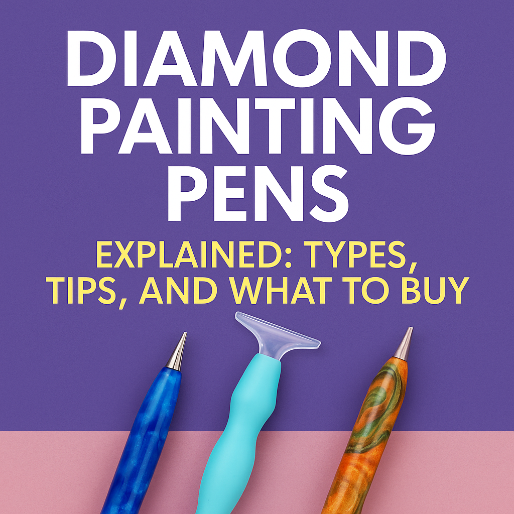 Assorted diamond painting pens with various tips and ergonomic designs for crafting