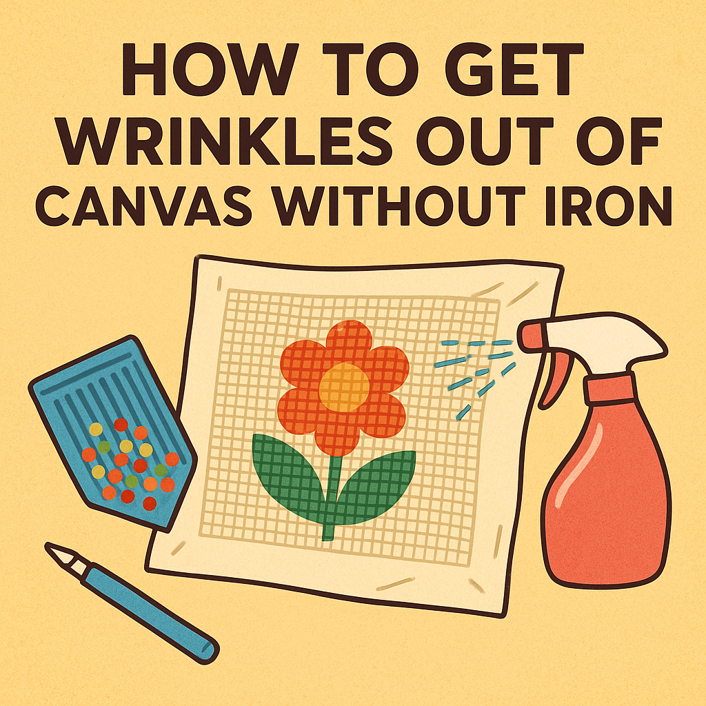 Diamond painting canvas without wrinkles using no-iron method