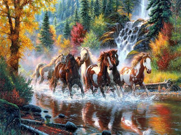 Horses Diamond Painting Kits-Heartful Diamonds