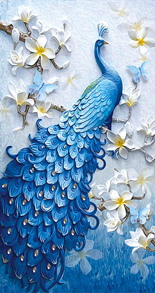 Peacock Diamond Paintings-Heartful Diamonds