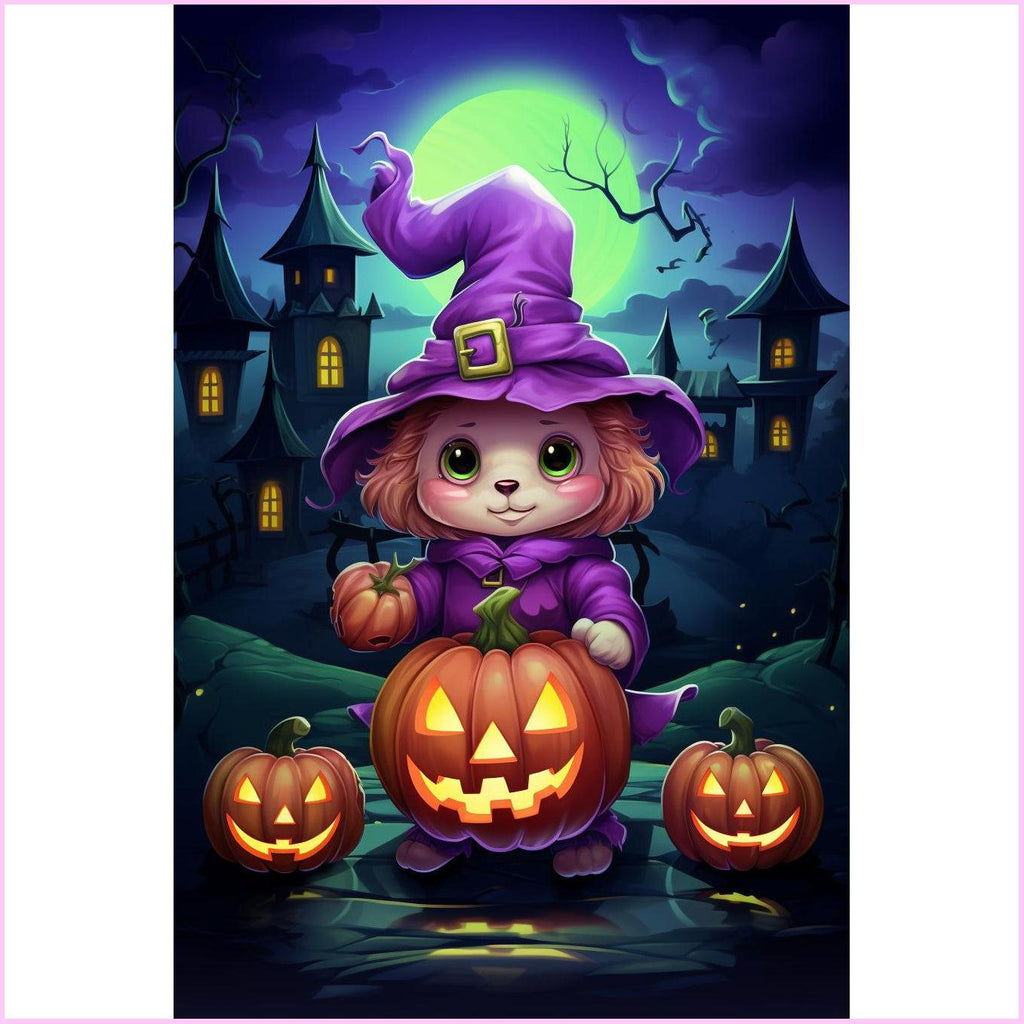 Adventures of Witchy Teddy Diamond Painting Kit-30x45cm (12x18 in)-Heartful Diamonds