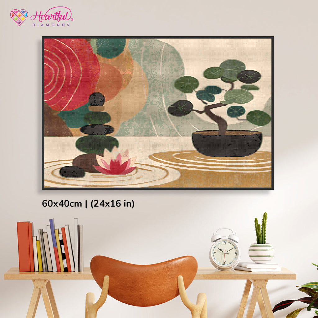 Balance and Bloom Diamond Painting Kit-60x40cm (24x16 in)-Heartful Diamonds