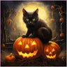 Black Kitten Harvest Diamond Painting Kit-Heartful Diamonds