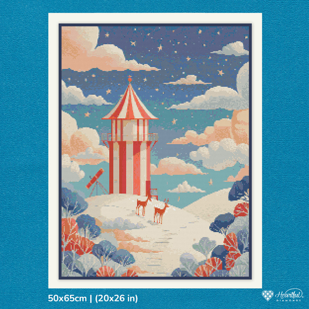 Candy Cane Observatory Diamond Painting Kit-50x65cm (20x26 in)-Heartful Diamonds