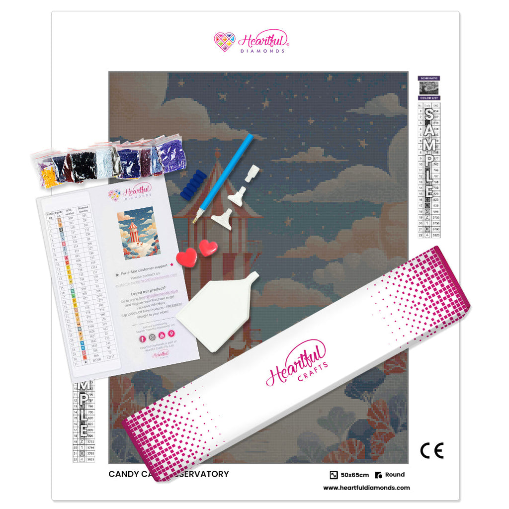 Candy Cane Observatory Diamond Painting Kit-50x65cm (20x26 in)-Heartful Diamonds