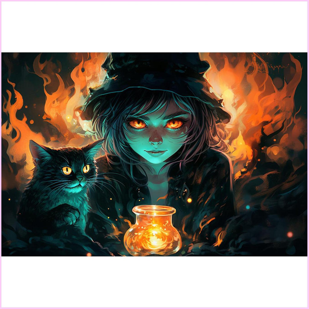 Catwitch's Potion Diamond Painting Kit-60x40cm (24x16 in)-Heartful Diamonds