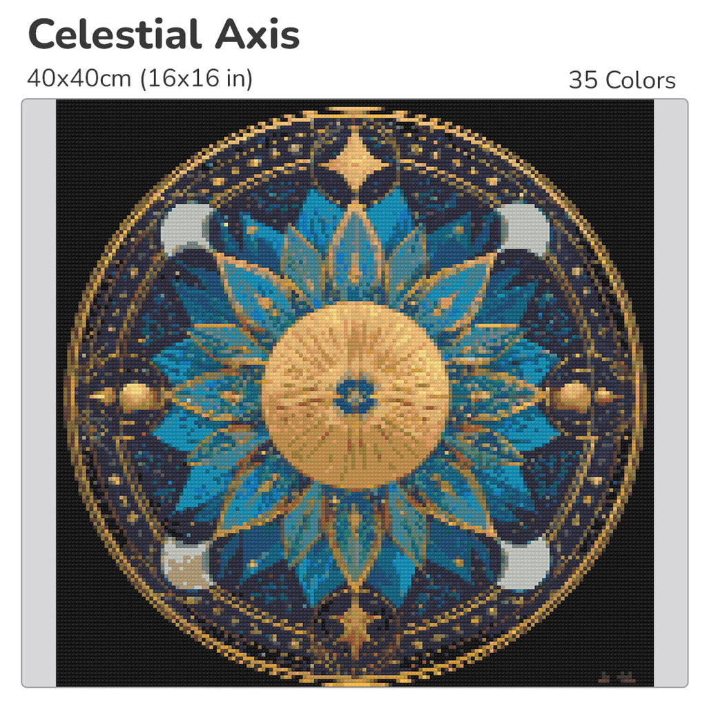 Celestial Axis Diamond Painting Kit-40x40cm (16x16 in)-Heartful Diamonds