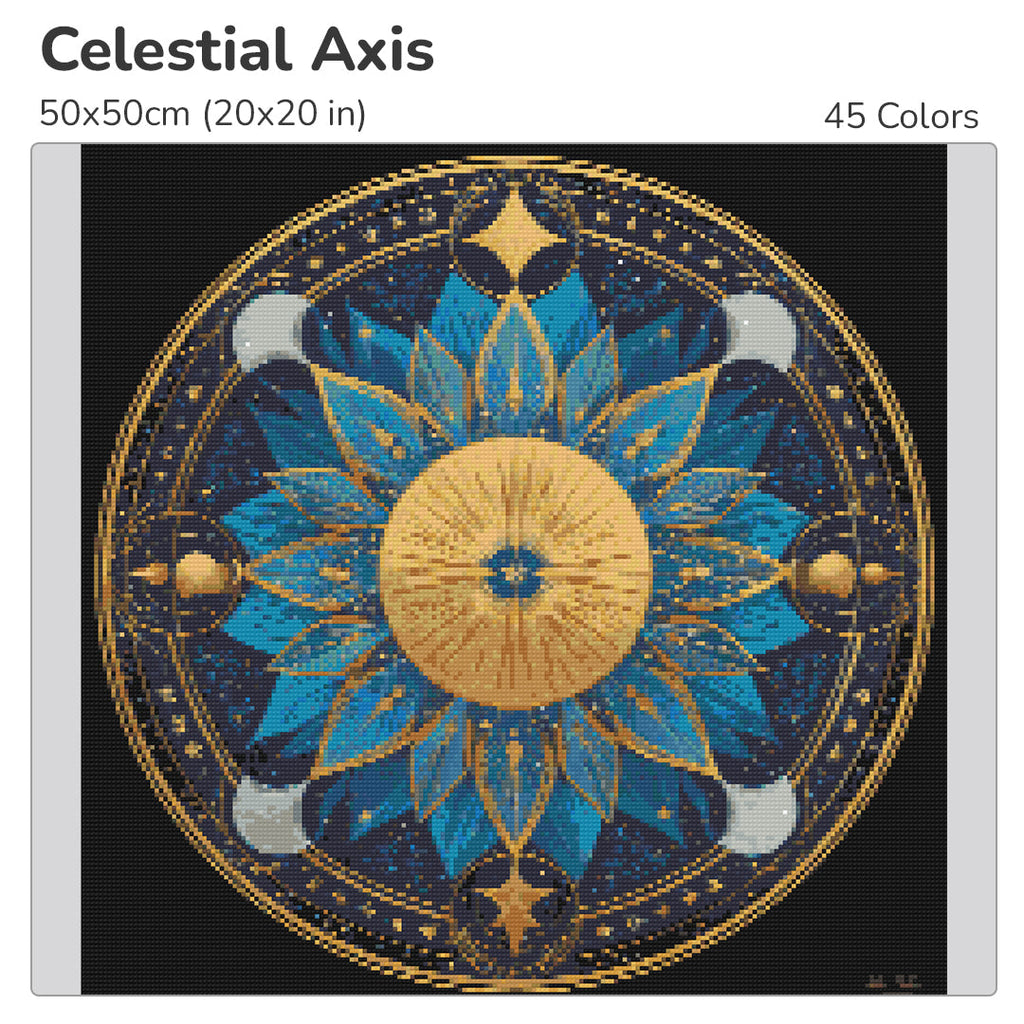 Celestial Axis Diamond Painting Kit-40x40cm (16x16 in)-Heartful Diamonds