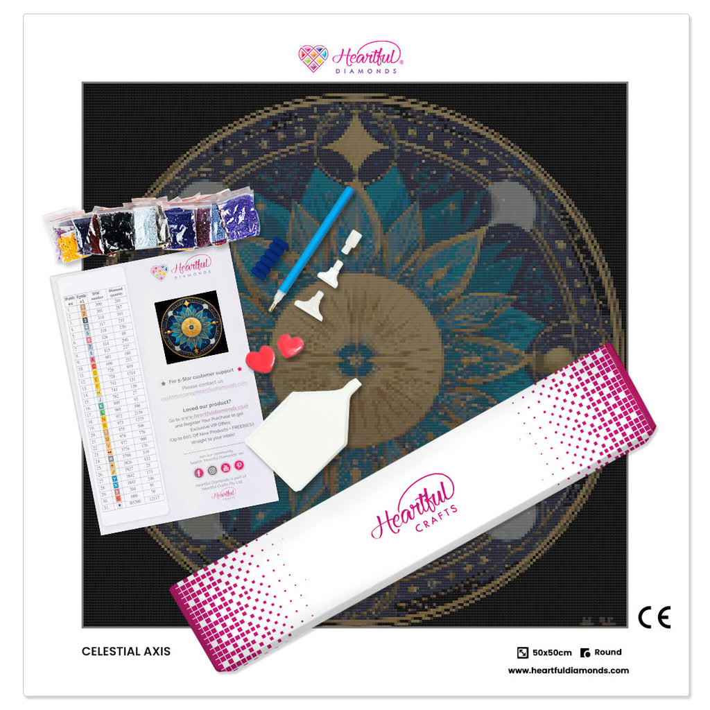 Celestial Axis Diamond Painting Kit-50x50cm (20x20 in)-Heartful Diamonds