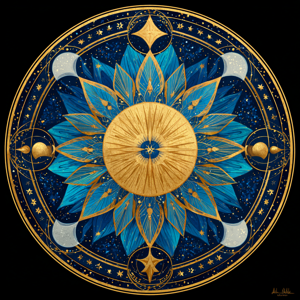Celestial Axis Diamond Painting Kit-30x30cm (12x12 in)-Heartful Diamonds