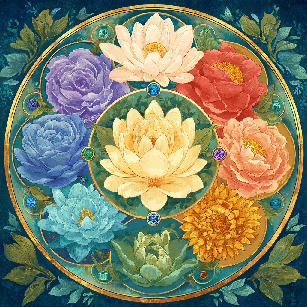 Chakra Bloom Diamond Painting Kit-30x30cm (12x12 in)-Heartful Diamonds