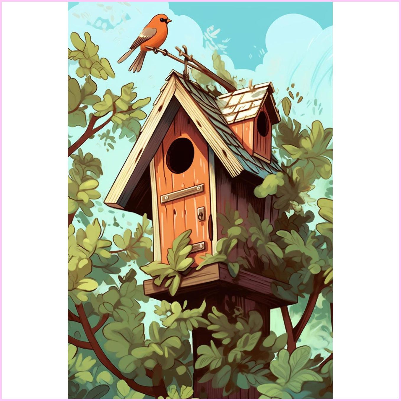 Charming Bird Haven-Diamond Painiting Kit-Heartful Diamonds