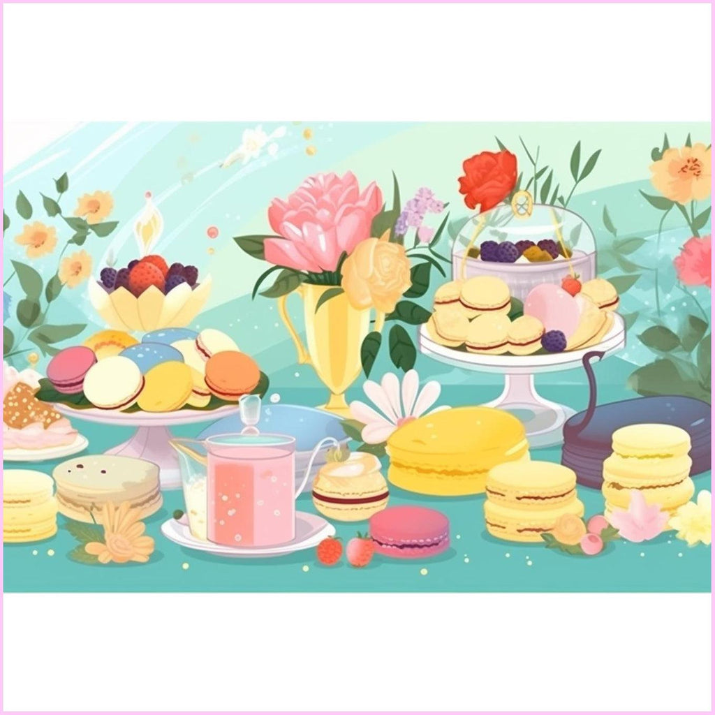 Charming Tea Party-Diamond Painting Kit-Heartful Diamonds