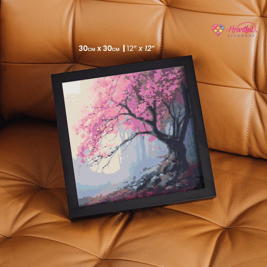 Cherry Blossom Mystique Diamond Painting Kit-30x30cm (12x12 in)-Heartful Diamonds