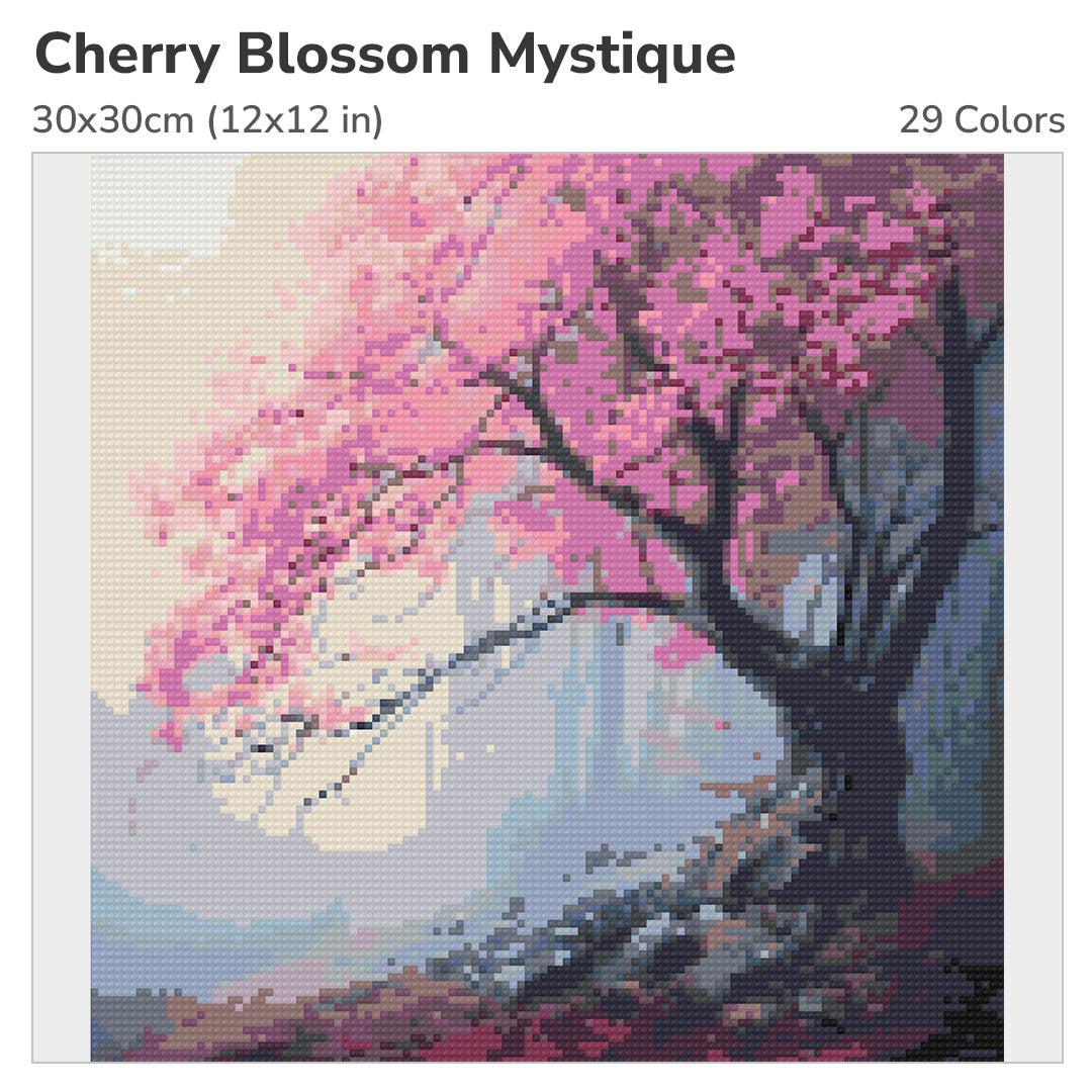 Cherry Blossom Mystique Diamond Painting Kit-30x30cm (12x12 in)-Heartful Diamonds