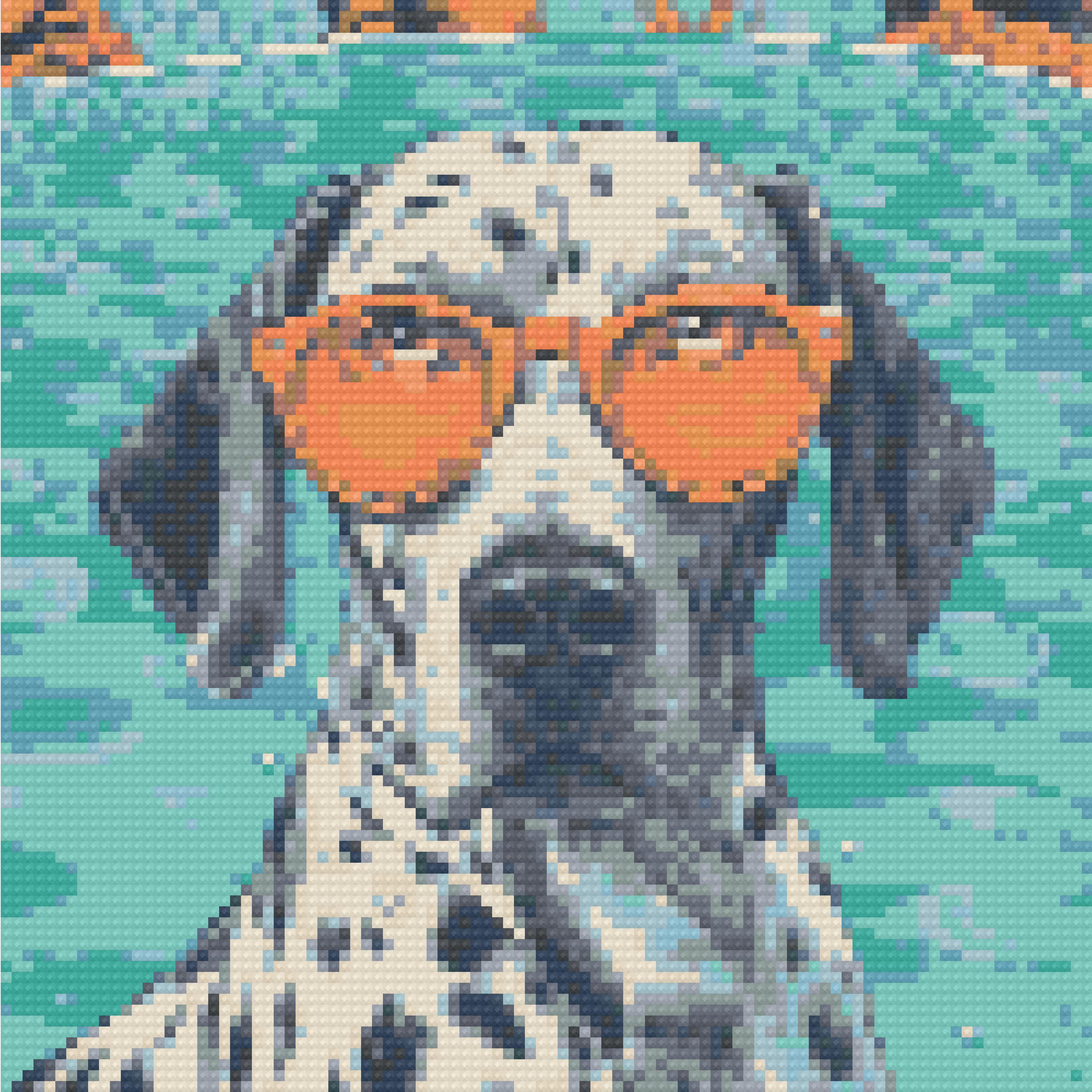 Chill Dog by the Pool-Diamond Painiting Kit-Heartful Diamonds