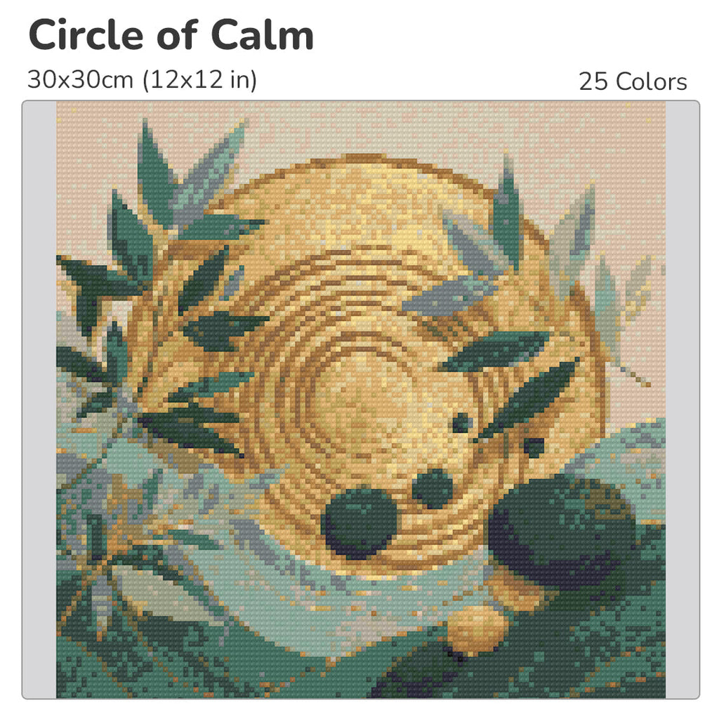 Circle of Calm Diamond Painting Kit-30x30cm (12x12 in)-Heartful Diamonds
