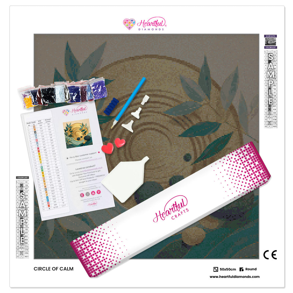 Circle of Calm Diamond Painting Kit-50x50cm (20x20 in)-Heartful Diamonds