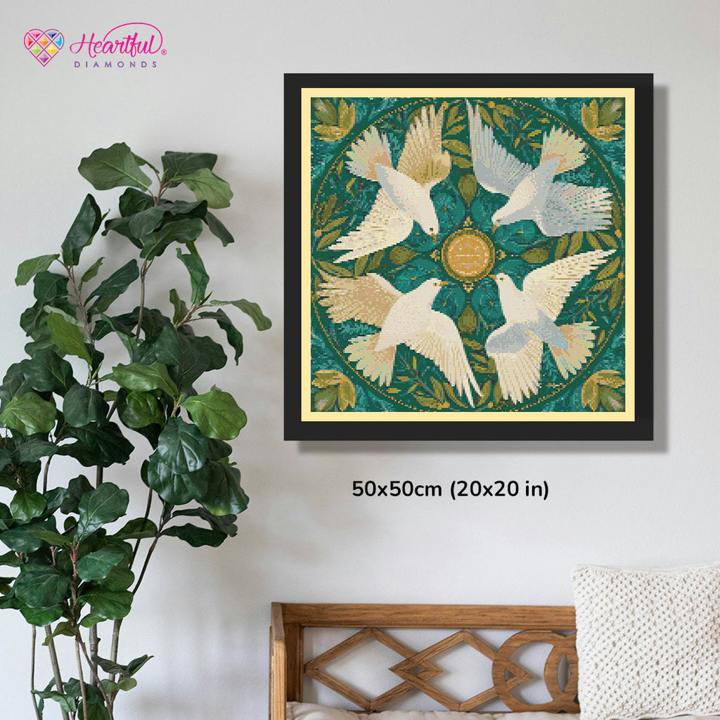 Circle of Peace Diamond Painting Kit-50x50cm (20x20 in)-Heartful Diamonds