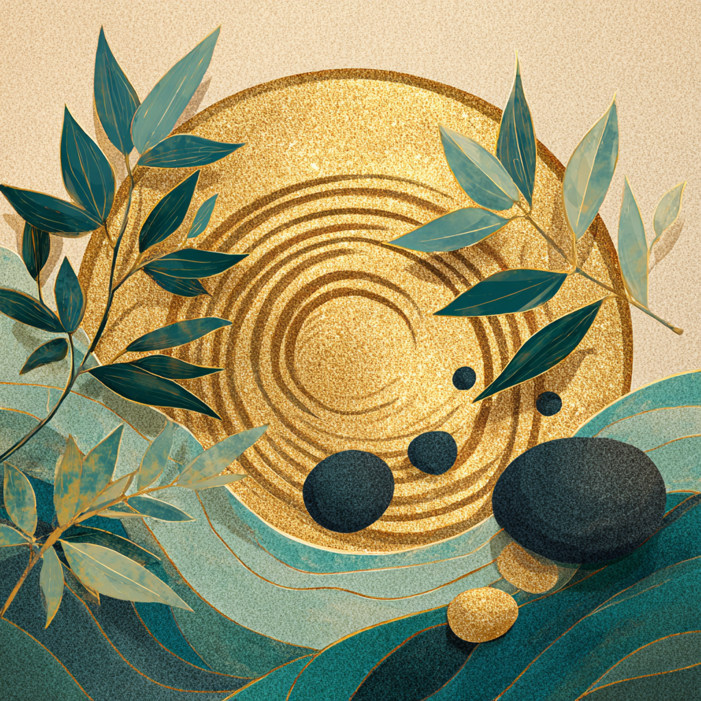 Circle of Calm Diamond Painting Kit-30x30cm (12x12 in)-Heartful Diamonds
