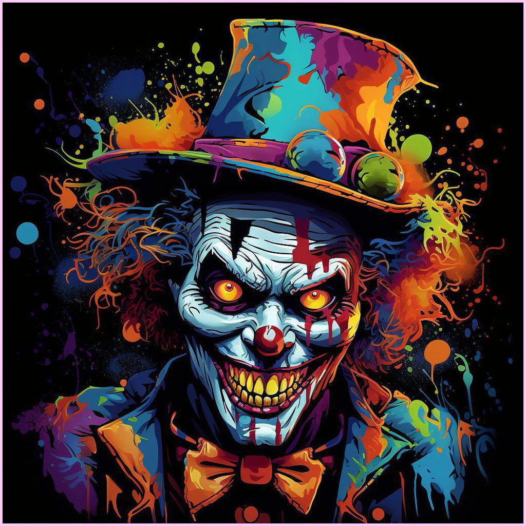 Clown Splatter Poster Diamond Painting Kit-30x30cm (12x12 in)-Heartful Diamonds