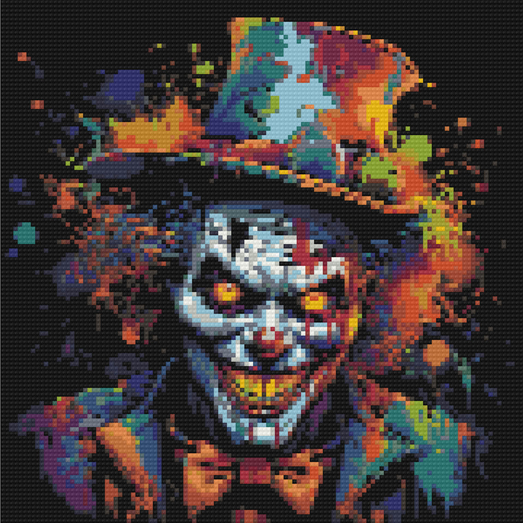 Clown Splatter Poster Diamond Painting Kit-30x30cm (12x12 in)-Heartful Diamonds