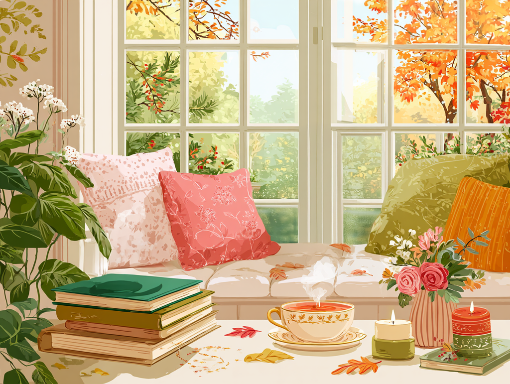 Cozy Reading Nook Diamond Painting Kit-40x30cm (16x12 in)-Heartful Diamonds