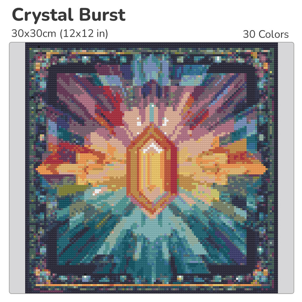Crystal Burst Diamond Painting Kit-30x30cm (12x12 in)-Heartful Diamonds