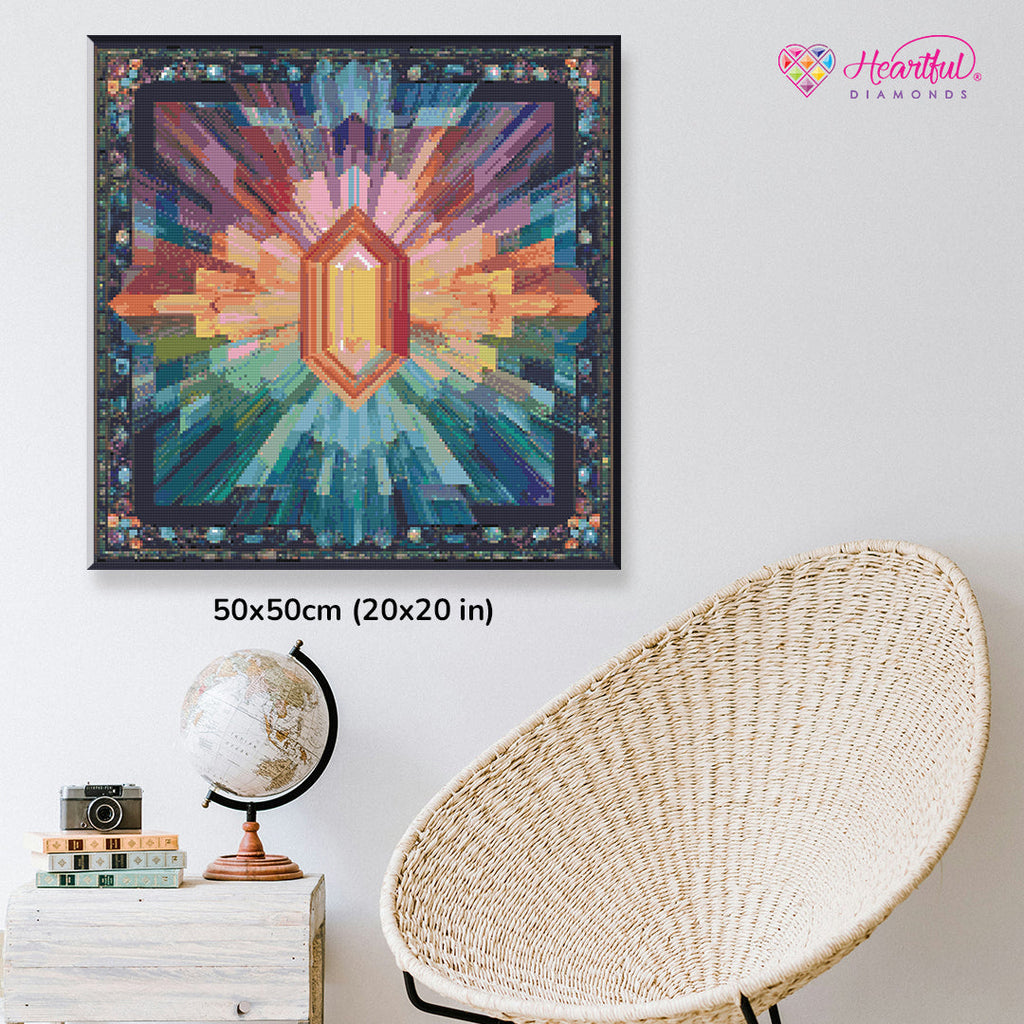 Crystal Burst Diamond Painting Kit-50x50cm (20x20 in)-Heartful Diamonds