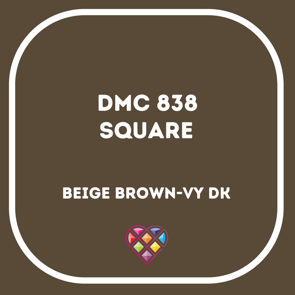 838 DMC SQUARE Diamond Painting Beads-Replacement Drills-Heartful Diamonds