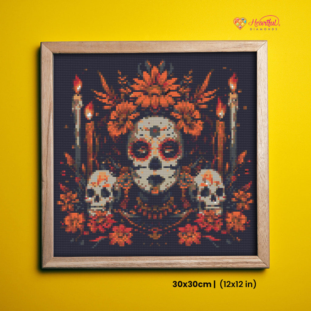 Dia de los Muertos Diamond Painting Kit-50x50cm (20x20 in)-Heartful Diamonds