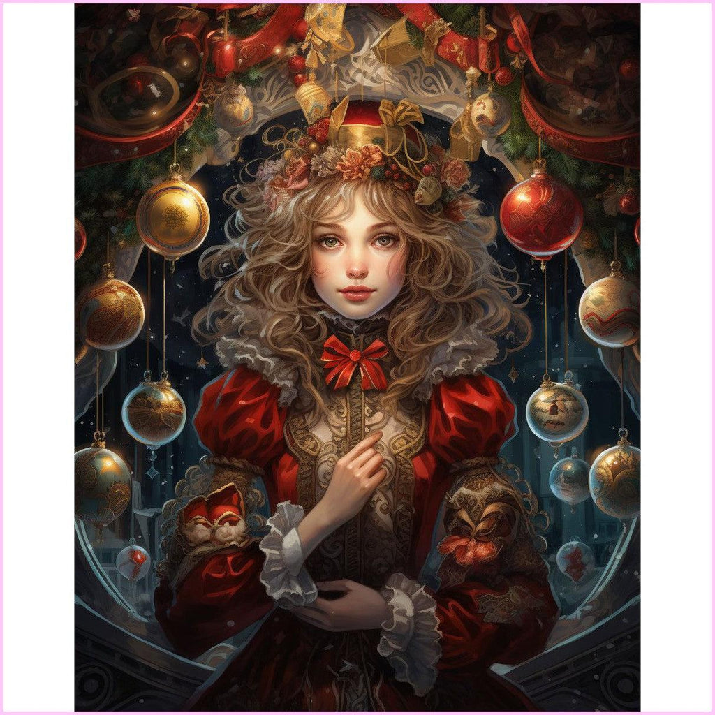 Festive Christmas Pixie Diamond Painting Kit-40x50cm (16x20 in)-Heartful Diamonds