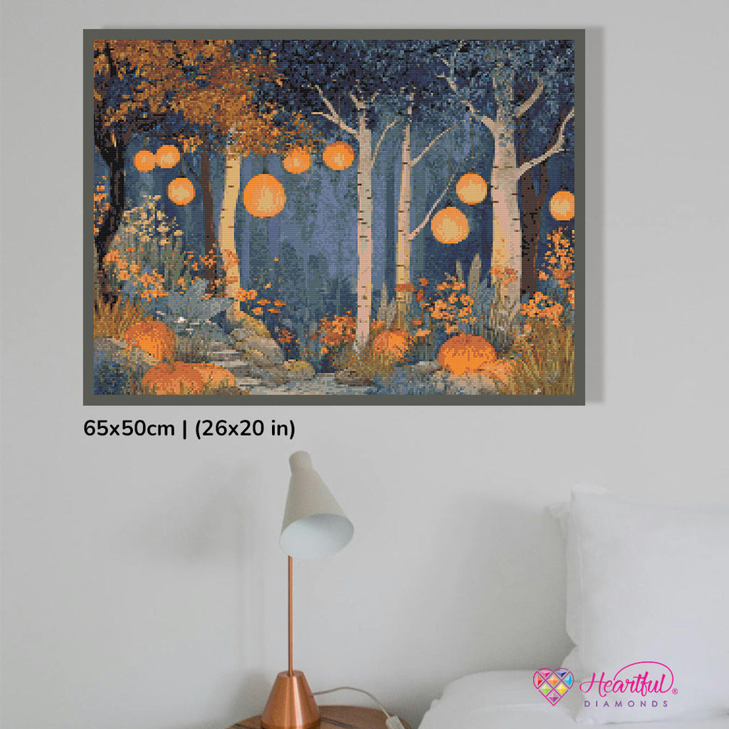 Forest of Lanterns Diamond Painting Kit-65x50cm (26x20 in)-Heartful Diamonds