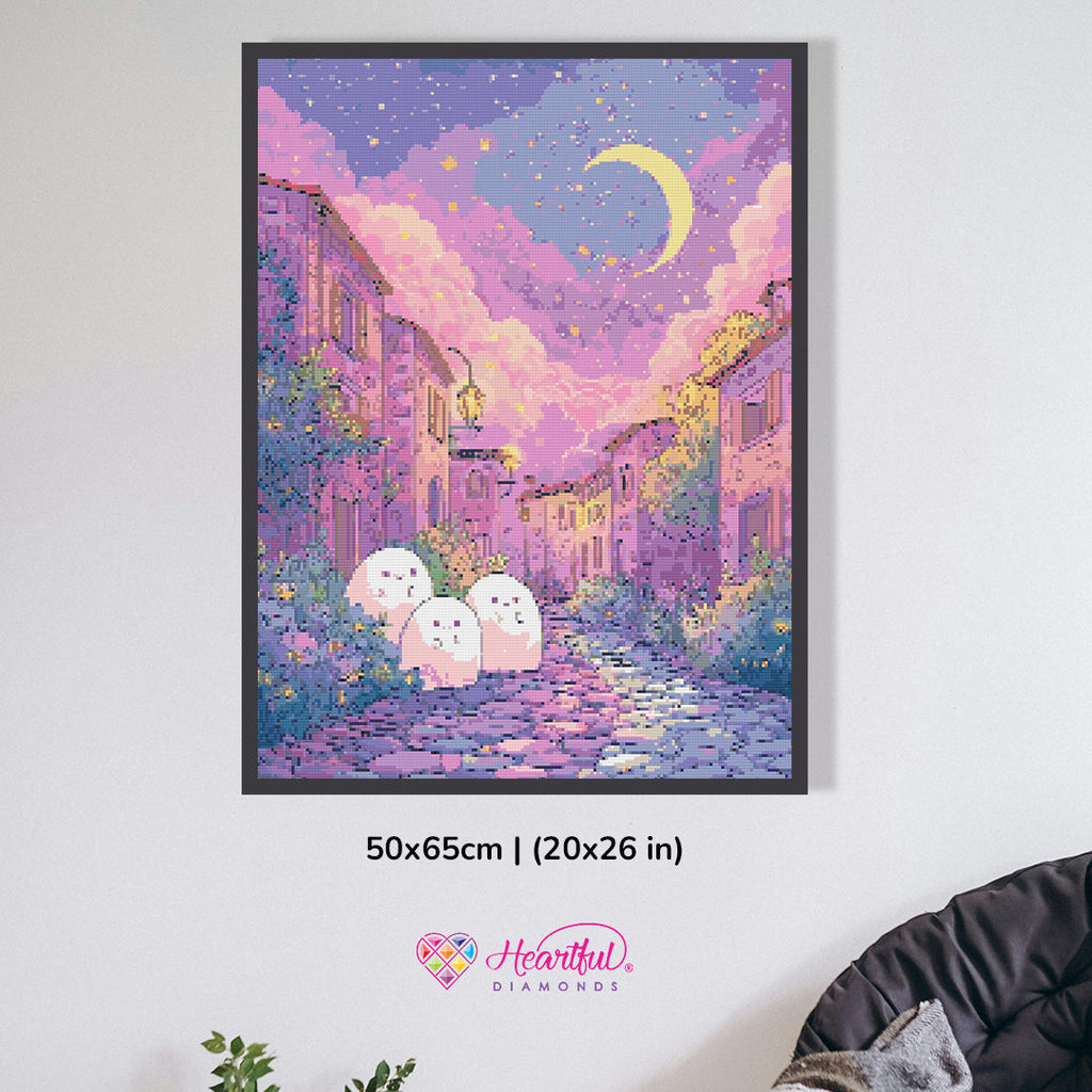 Friendly Ghost Diamond Painting Kit-50x65cm (20x26 in)-Heartful Diamonds