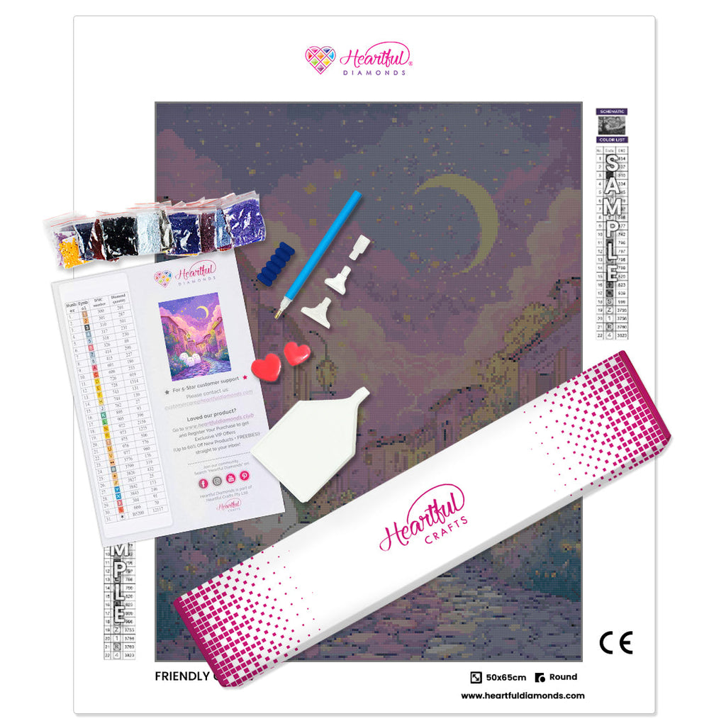 Friendly Ghost Diamond Painting Kit-50x65cm (20x26 in)-Heartful Diamonds