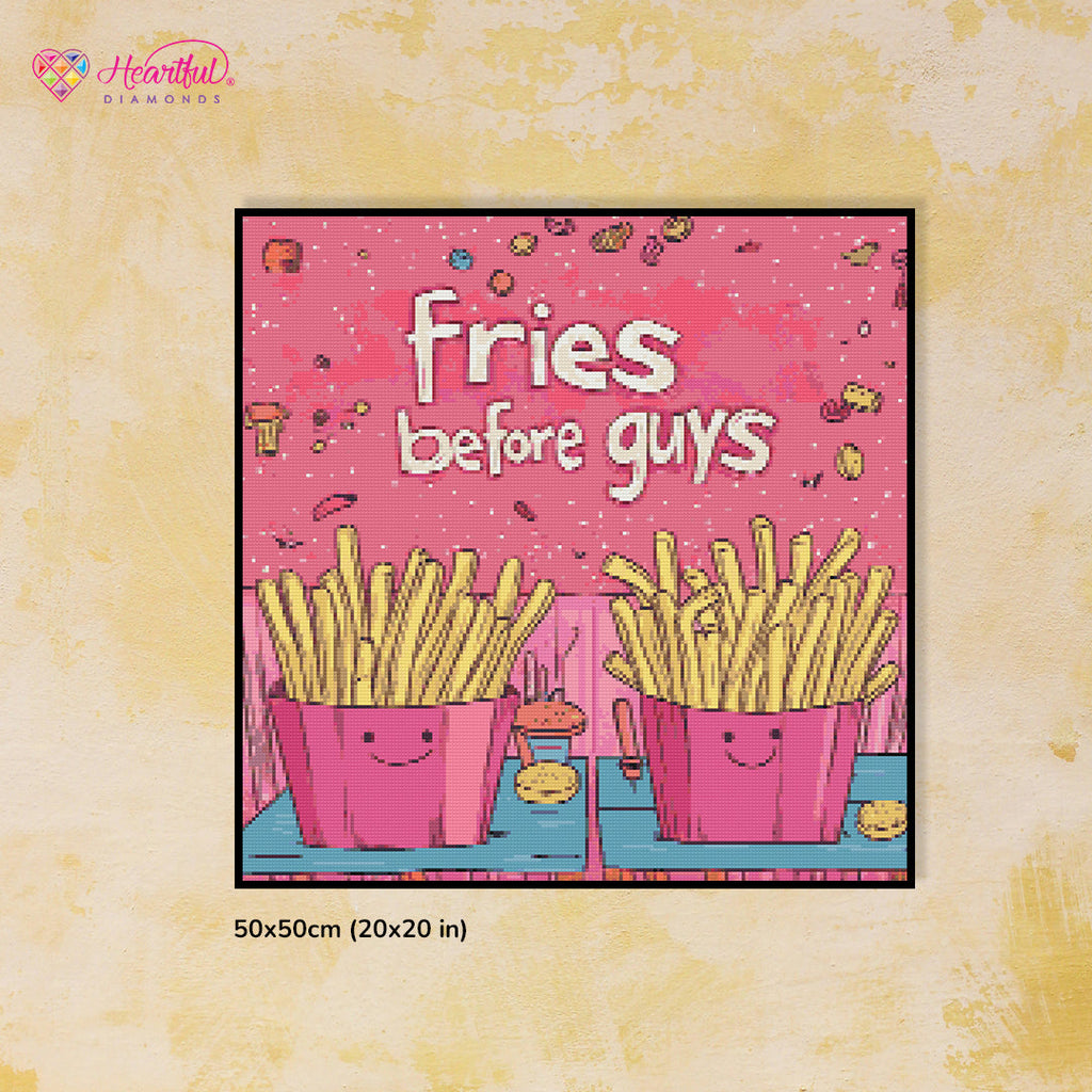 Fries Before Guys Diamond Painting Kit-50x50cm (20x20 in)-Heartful Diamonds