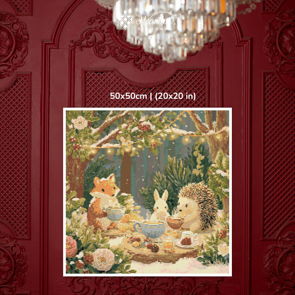 Frostberry Tea Party Diamond Painting Kit-50x50cm (20x20 in)-Heartful Diamonds