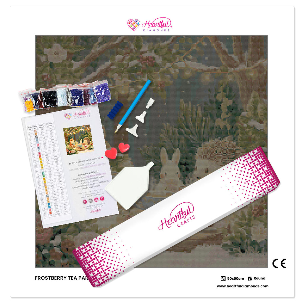 Frostberry Tea Party Diamond Painting Kit-50x50cm (20x20 in)-Heartful Diamonds