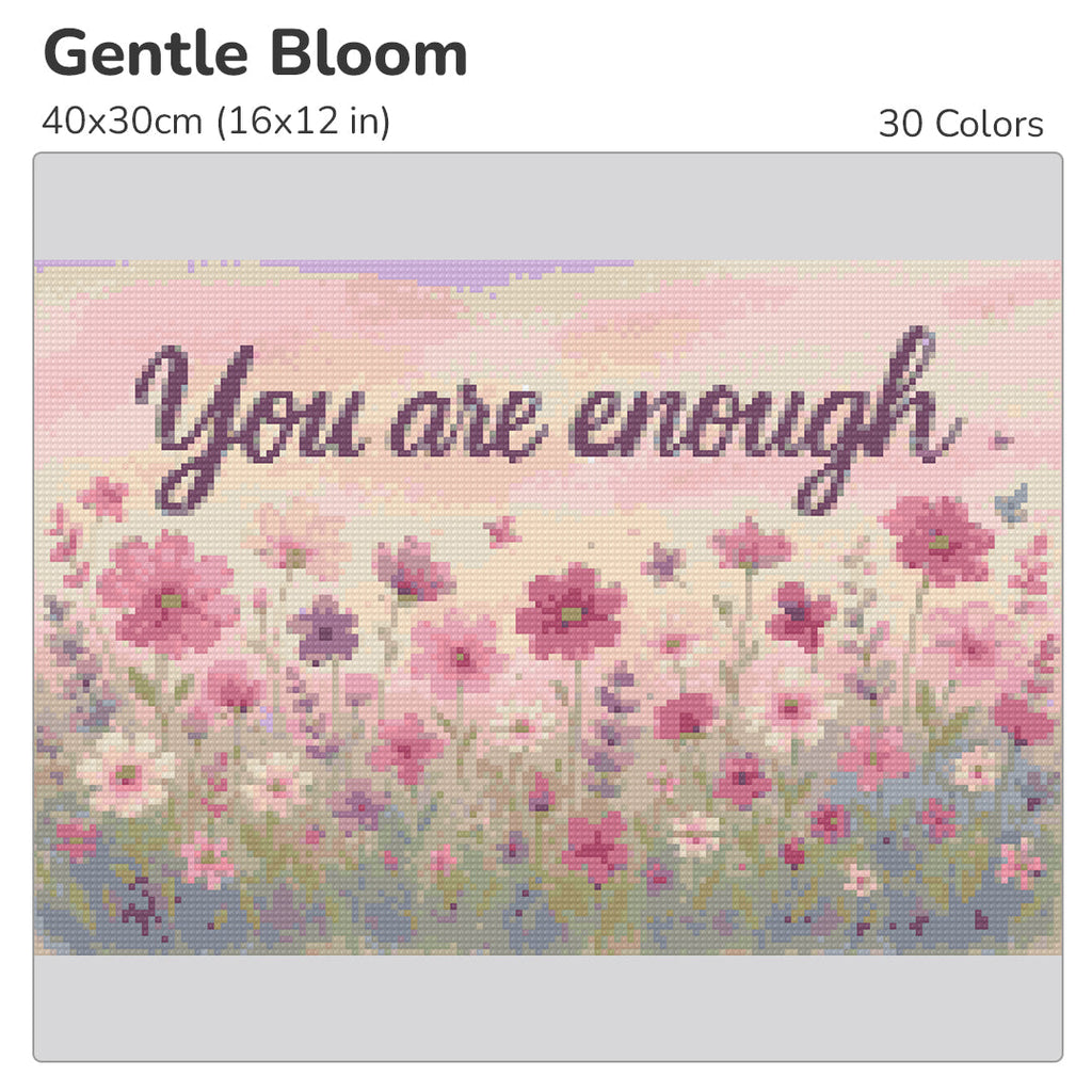 Gentle Bloom Diamond Painting Kit-40x30cm (16x12 in)-Heartful Diamonds