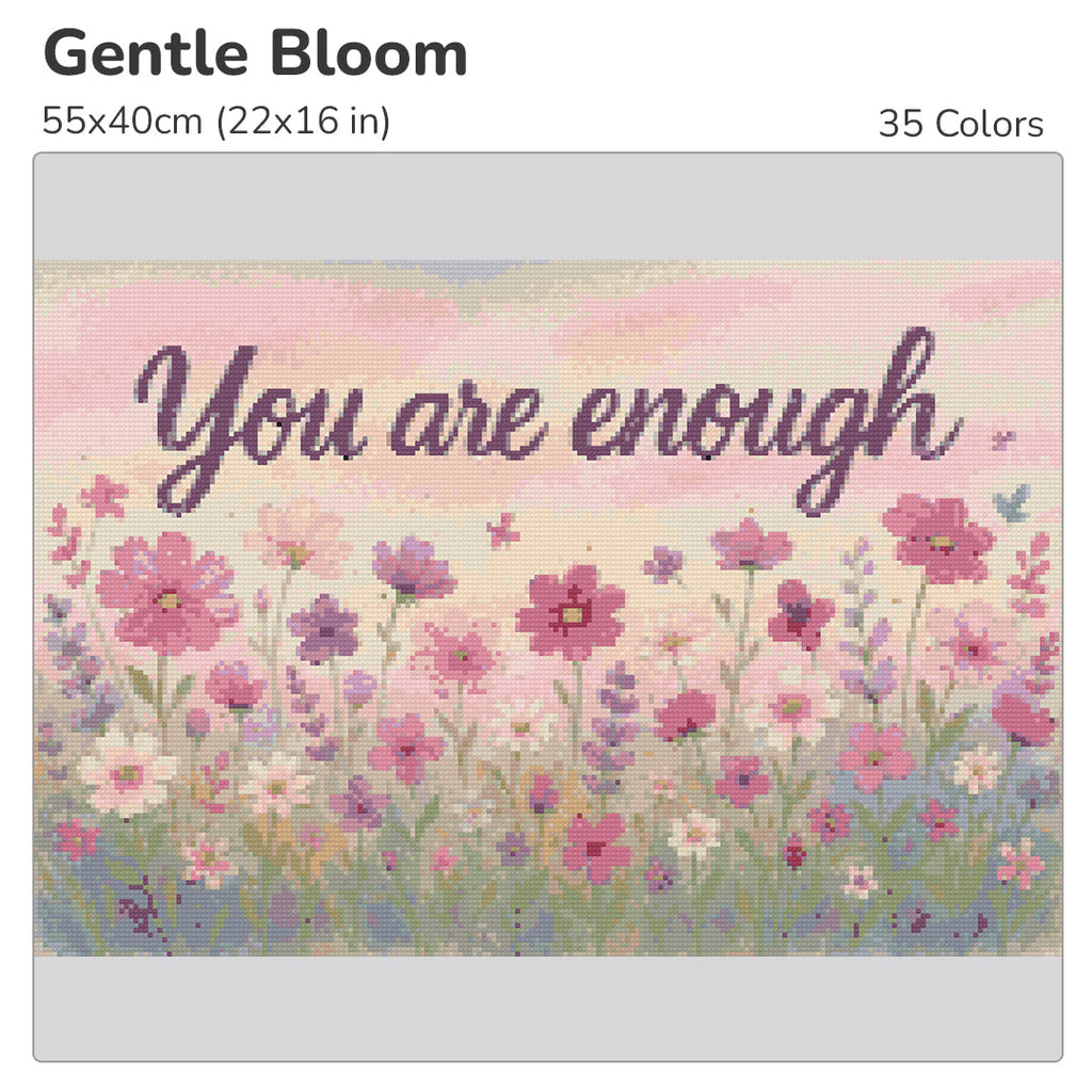 Gentle Bloom Diamond Painting Kit-55x40cm (22x16 in)-Heartful Diamonds