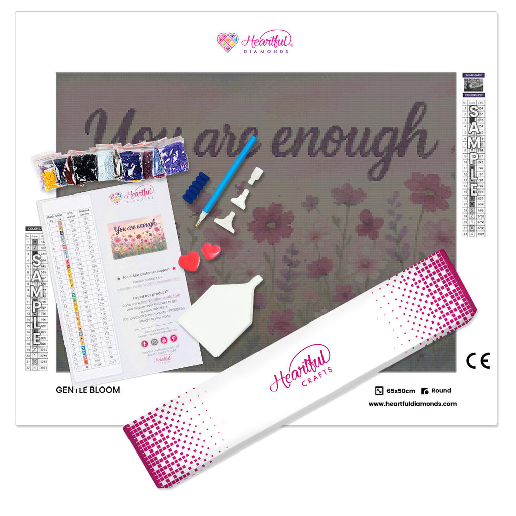 Gentle Bloom Diamond Painting Kit-65x50cm (26x20 in)-Heartful Diamonds