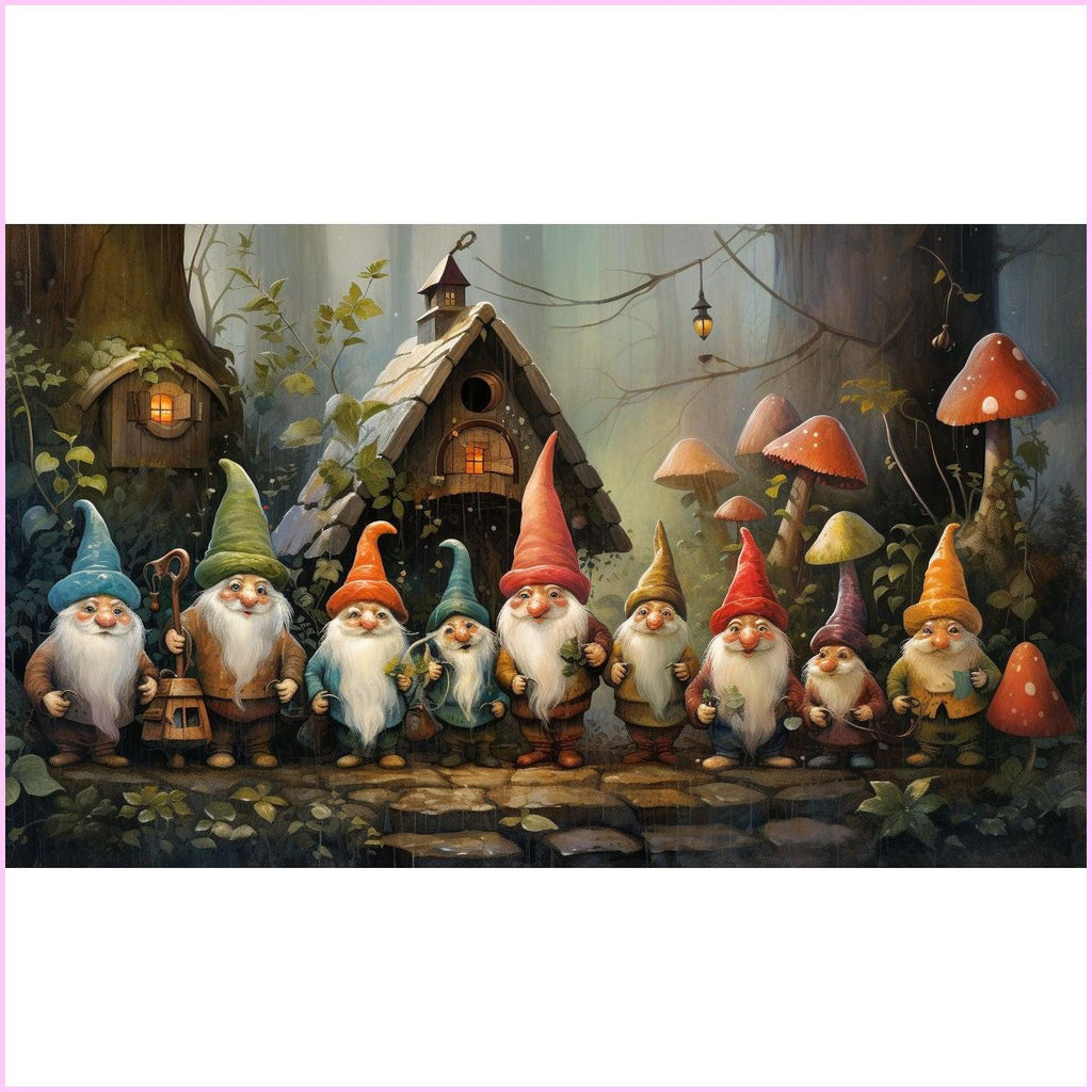 Gnomes in the Wild Diamond Painting Kit-70x40cm (28x16 in)-Heartful Diamonds
