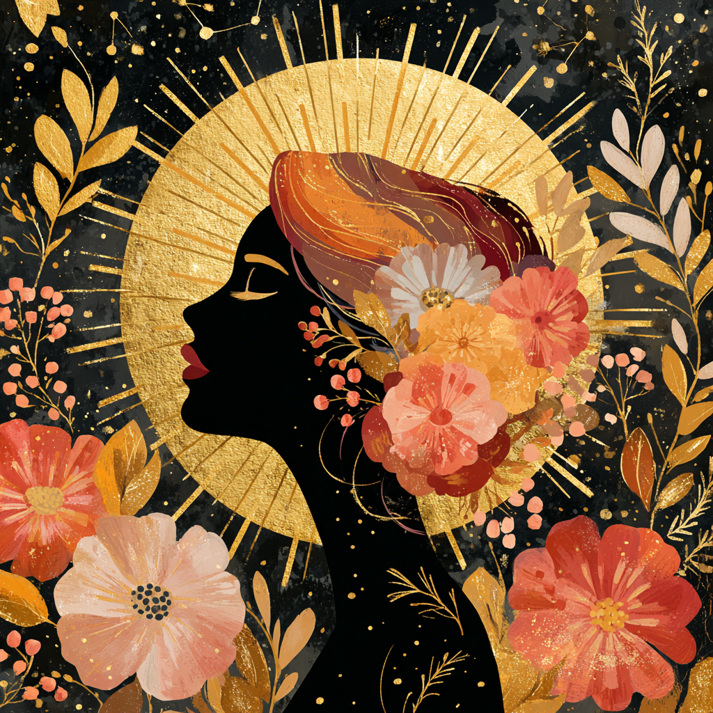 Golden Aura Diamond Painting Kit-30x30cm (12x12 in)-Heartful Diamonds