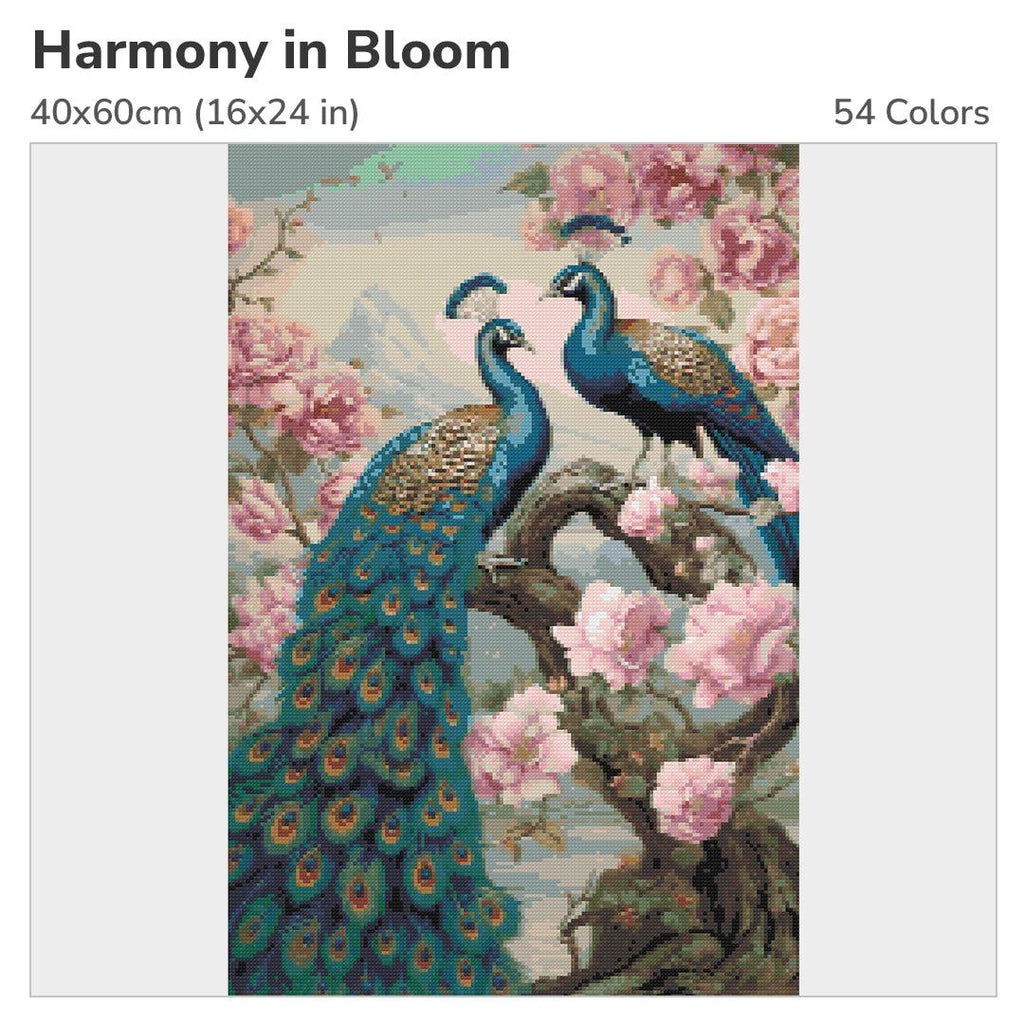 Harmony in Bloom 40x60cm Diamond Painting Kit-Heartful Diamonds