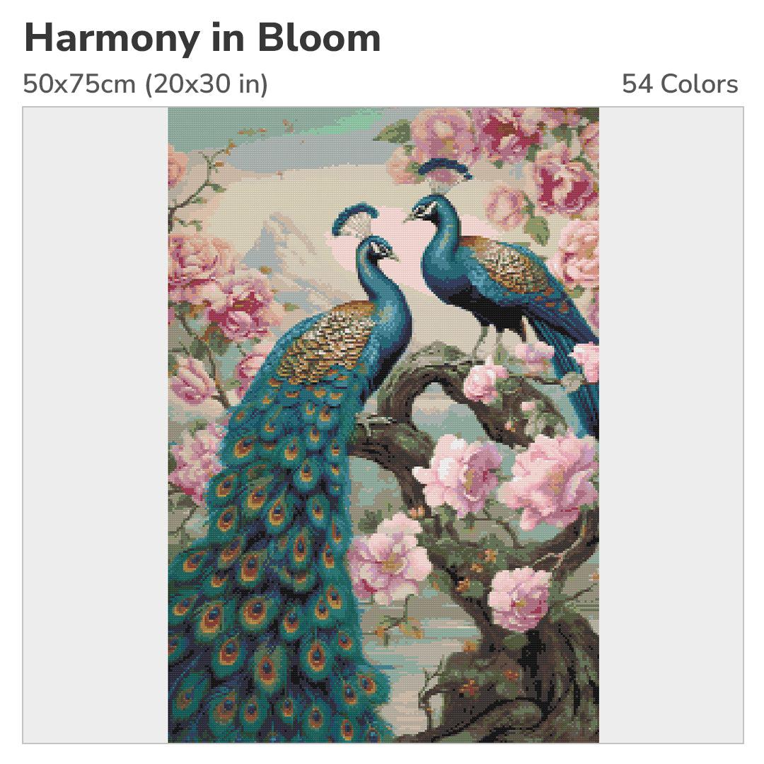 Harmony in Bloom 50x75cm Diamond Painting Kit-Heartful Diamonds