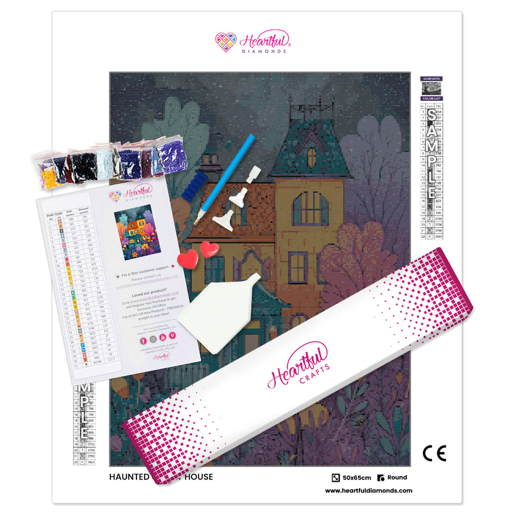 Haunted Candy House Diamond Painting Kit-50x65cm (20x26 in)-Heartful Diamonds