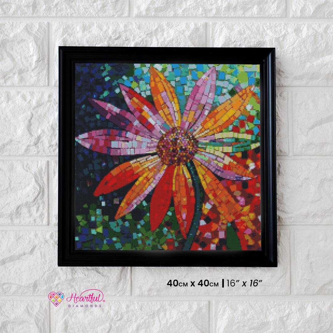 Diy Flower Pattern Diamond Painting Kit, Mosaic Decoration Wall